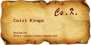 Csizi Kinga névjegykártya